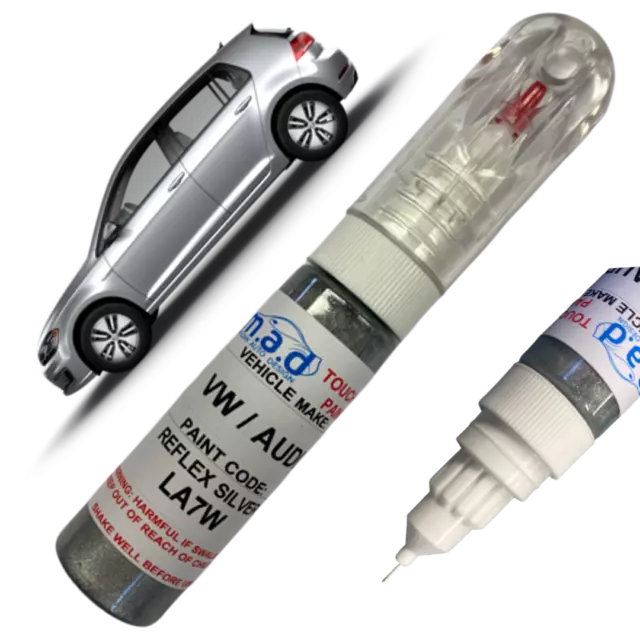 Vw Reflex Silber La7W Touch Up Stift Flasche Bürste Reparatur Lackspäne Kratz 2