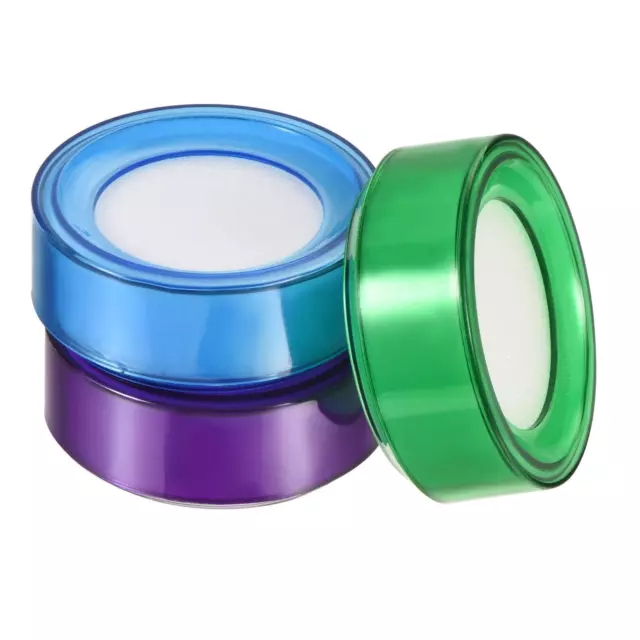 Finger Wet Sponge 2.7 Inch Dia for Bank Counting Blue Green Purple 3in1 Set