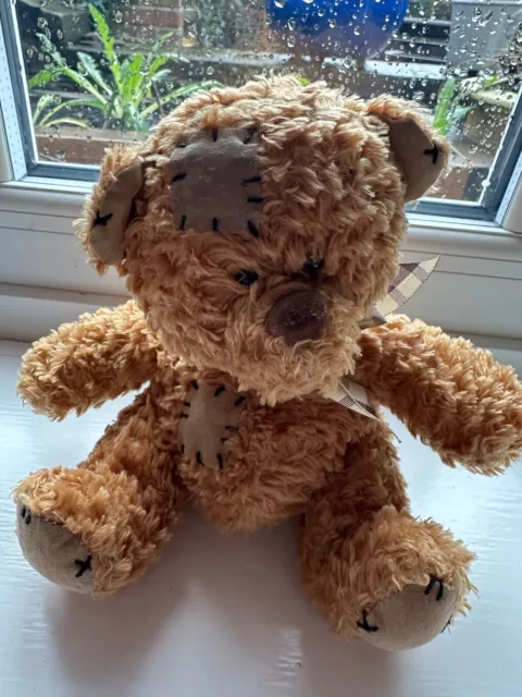 POSH PAWS Bear with patches and bow Super Soft Plush Teddy Bear Limited Ed 5.00 PicClick UK