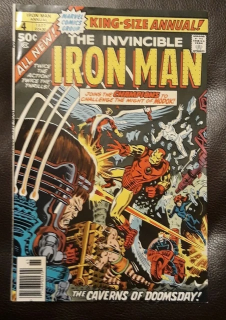 The Invincible Iron Man King Size Annual #4  Marvel Comics 1977 FN CONDITION