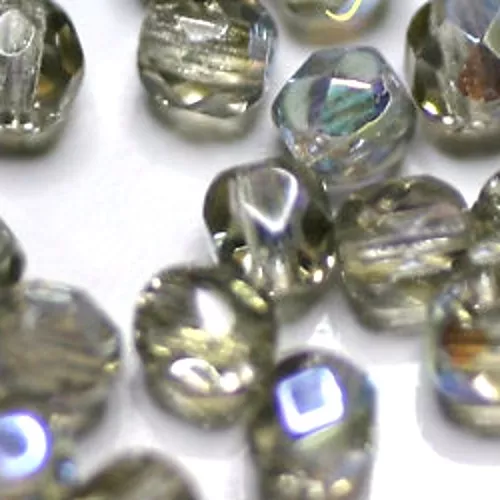 60 FACETTES Cristal de Bohême 4MM  BLACK DIAMOND "AB"