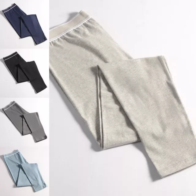 leggings collants pantalon base de compression pour hommes couche thermique bleu