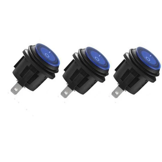 12V SPST Wasserdichter Kippschalter für Auto ATV mit blauer LED und 20A Kapazit