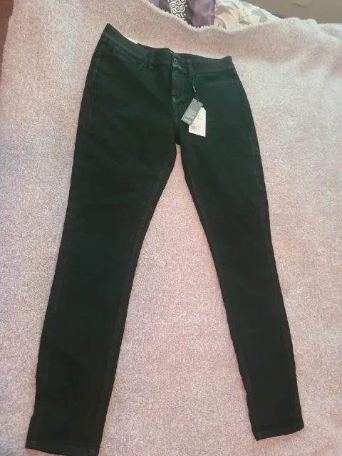 NEW, Yummie By Heather Thomson Womens Black Velveteen Skinny Jeans Size 31 LOOK!