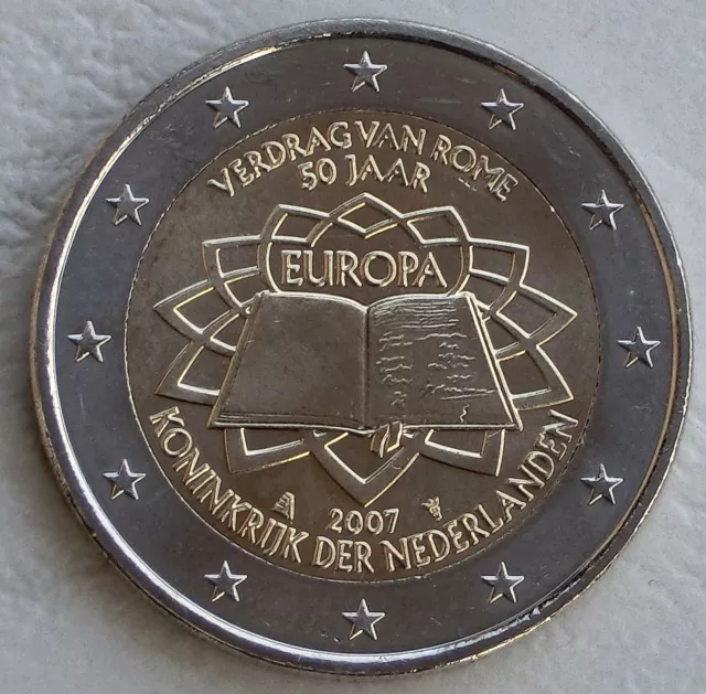 2 Euro Gedenkmünze Niederlande 2007 50 Jahre Römische Verträge unz