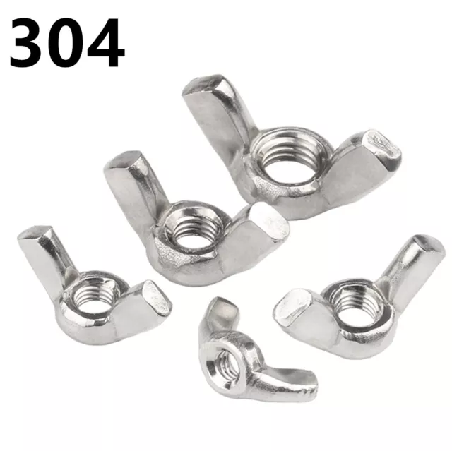 304 dadi ala acciaio inox M3 M4 M5 M6 M8 M10 M12