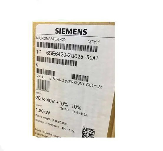 un inverter Siemens 6SE6420-2UC25-5CA1 NUOVO