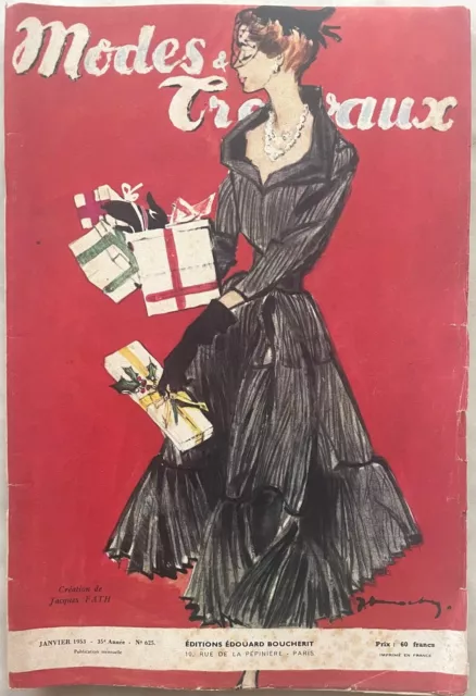 Modes et Travaux n° 625 Janvier 1953 couture tricot robe pour poupées Françoise