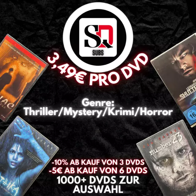 DVD Filme für nur 3,49€ - Rabatte ab Kauf von 2 DVDs - Auswahl aus 1000+ Filmen✅