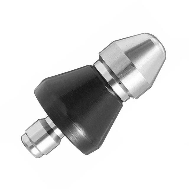 1/4" 1 Front 6 Rear Cleaning Nozzle Pressure Washer Drain Stainless Steel Sewer