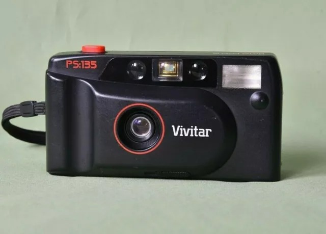 Vivitar PS:135 Compact Film Camera 35mm, Lens 34mm F3.8 Tested - Perfect Working