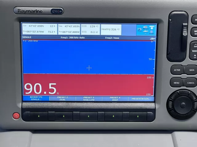 Raymarine C90w Widescreen Chartplotter Multifunction Display W/ Cover, EU CHARTS 3