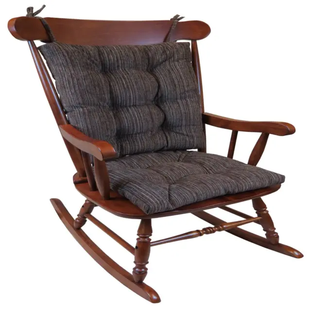 Style and Comfort Non-Slip Chenille Jumbo Rocking Chair Soft Cushion Set
