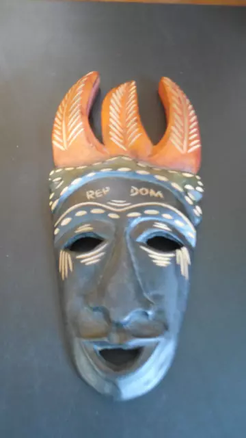 Máscara de pared - Dominiciano - Arte de pared tallado en madera - Nueva sin caja