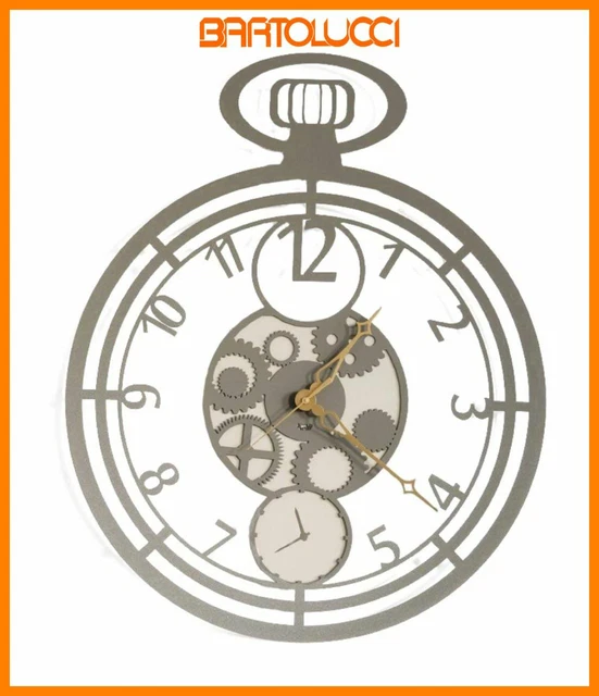 Arti & Mestieri Cipollone - Orologio da Parete 100% Italy - 44x55cm - Fango