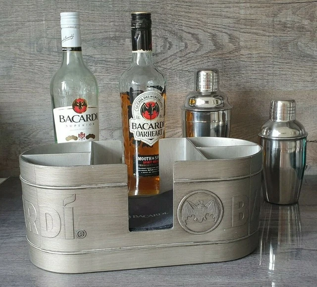 BACARDI METALL MASSIV Bar Caddy Barkeeper Rum Drink Cocktail selten rar