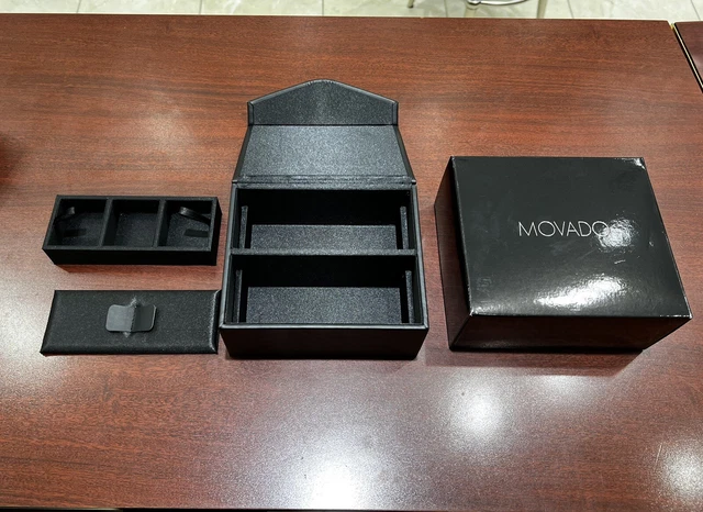 Brand New High End Movado Jewelry Storage Box W/ Multiple Compartments. Brand New High End Movado Jewelry Storage Box W/ Multiple Compartments.
