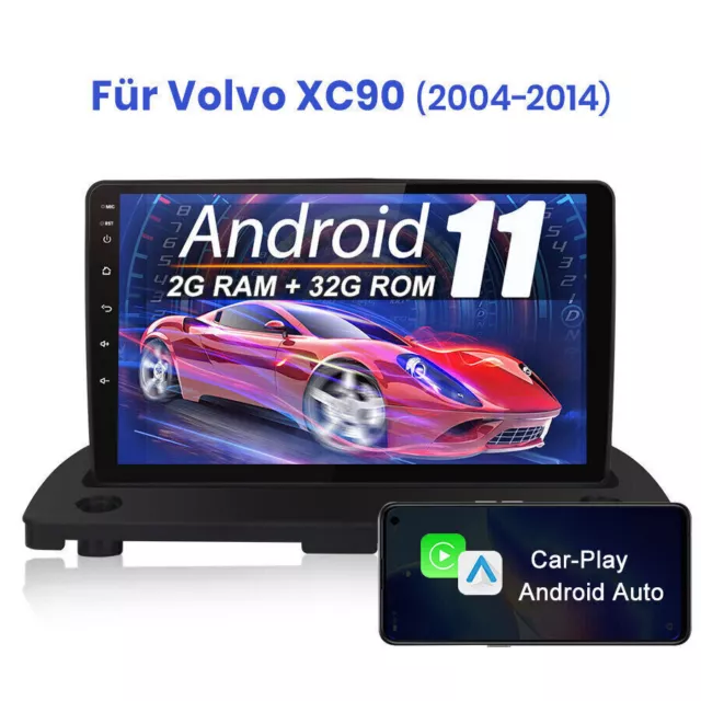 2+32GB CarPlay 9" Android 10 Autoradio DAB+Radio Navigation GPS Für Volvo XC90 C