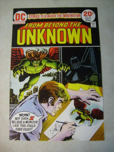 FROM BEYOND THE UNKNOWN #24 ART original cover proof CARTOON COMES TO LIFE cardy