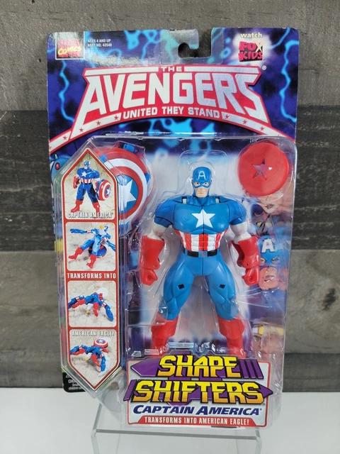 NEW 2000 THE AVENGERS UNITED THEY STAND SHAPE SHIFTERS CAPTAIN AMERICA Toy Biz