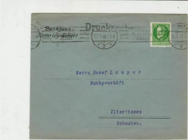 bavaria 1919  stamps cover ref 21312