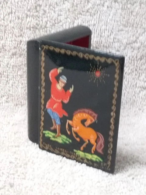 Vintage Russian Lacquer Box Palekh Ruslan & Ludmilla