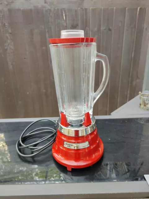 Waring Pro PB20UK Heavy Duty Red Commercial Model Bar Blender With Glass Jar