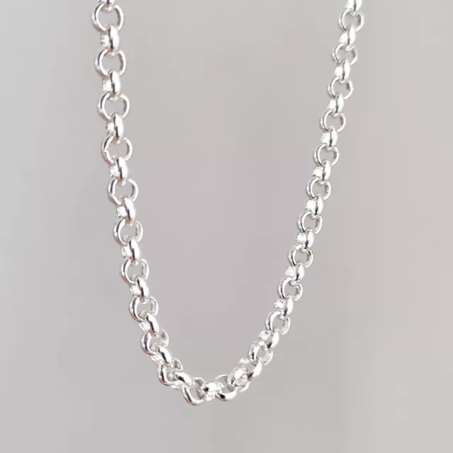 925 Silver plated 4mm Belcher Chain Necklace