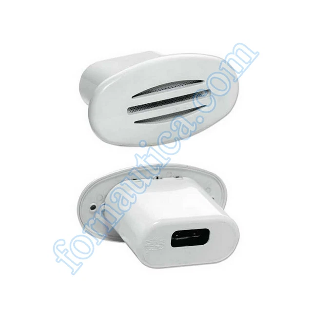 Tromba Nautica Da Incasso Ovale 12V In Abs Bianco Per Barca Scafo Gommone