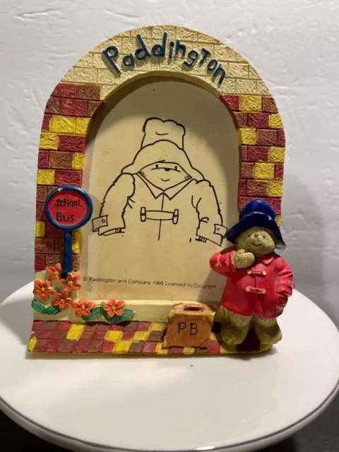 Vintage Paddington Bear Picture Frame 3D Bear 1995 Holds 4.5" x 3.5" photo