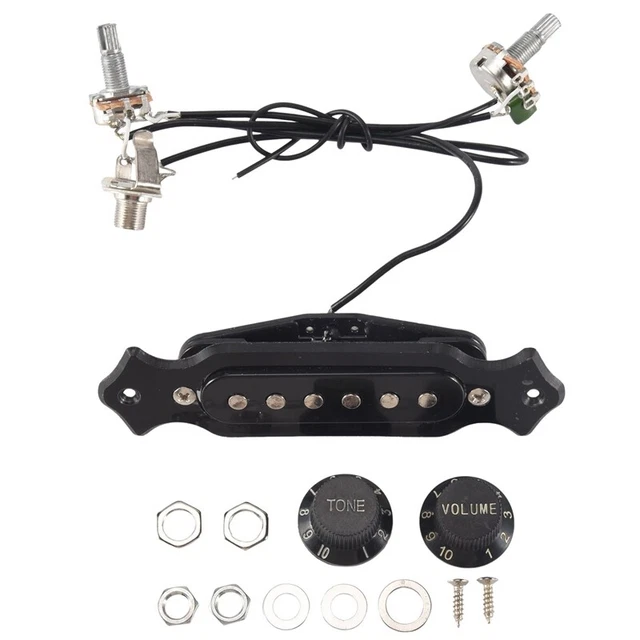 2X(Pre-Wired 6-String Single Coil Pickup Harness with Volume & Tone Pots for Ele