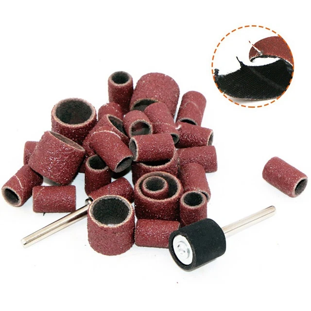 Juego de anillos de lija 12 piezas papel de lija metal madera artesanía pulido hágalo usted mismo