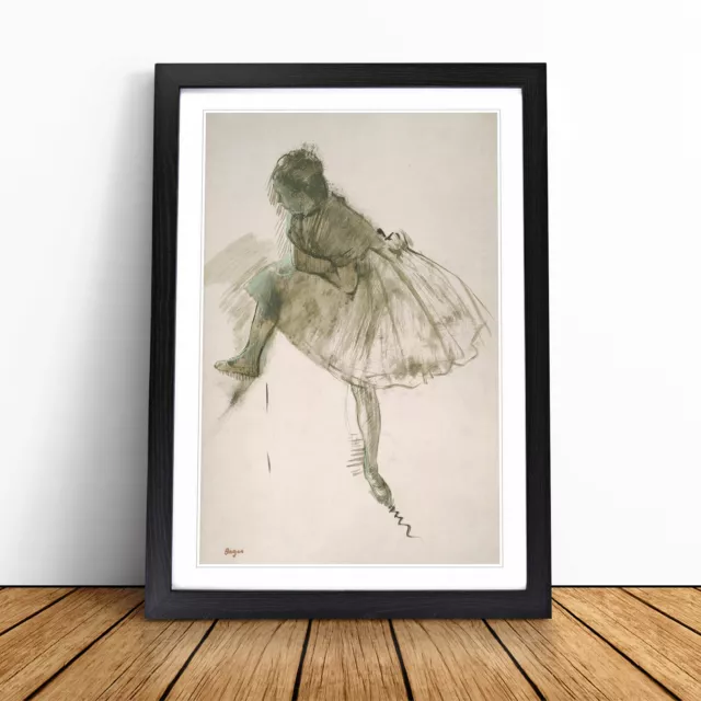 Study Of A Ballet Ballerina Dancer Vol.2 By Edgar Degas Wall Art Print Framed