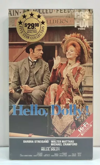 Hello, Dolly! (VHS, 1984) Streisand Matthau CBS FOX Video SEALED WATERMARK -READ