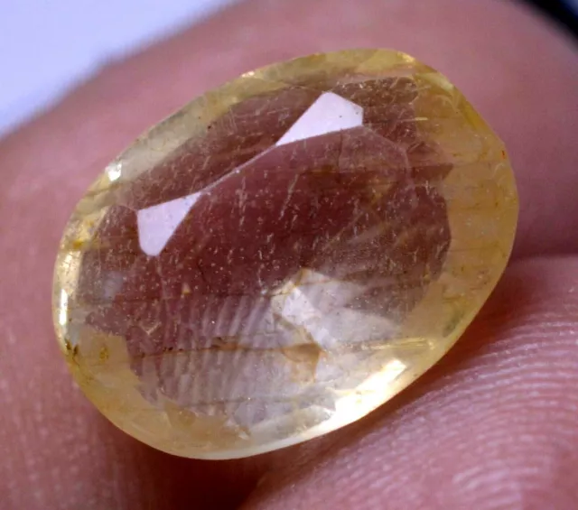 5.40 CT Natürlich Ceylon Gelb Saphir Ggl Zertifiziert Behandelt Edelstein