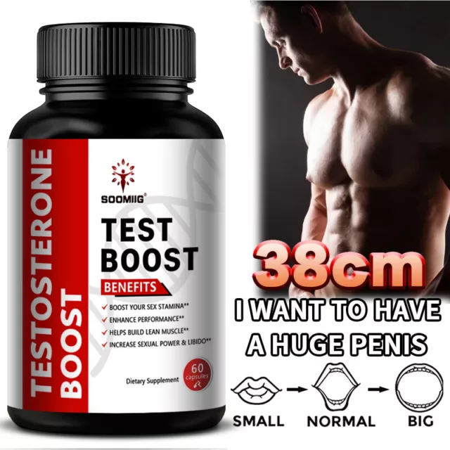 Testosterone Booster Low Test Boost Natural Tribulus Terrestris Capsules 1000mg