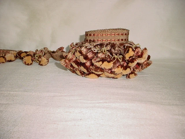 12Y Kravet / Lee Jofa Rosewood Bronze Gold Tassel Fringe Upholstery Trim