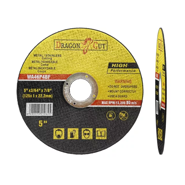 100 x 125mm ULTRA THIN 1mm METAL CUTTING BLADE DISC FOR STEEL & STAINLESS ANGLE 3