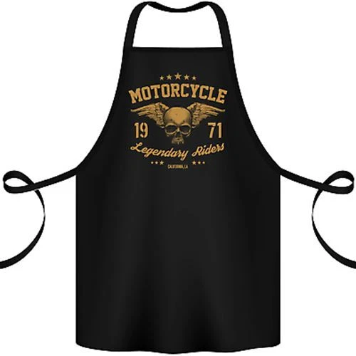 Motorcycle Legendary Riders Biker Motorbike Cotton Apron 100% Organic