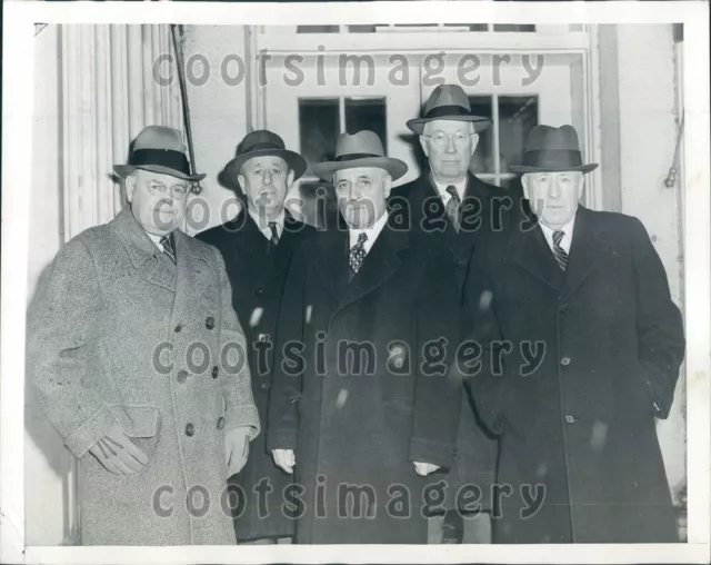 1945 Roosevelt Advisers Senators W Austin E Thomas Rep A J May Press Photo