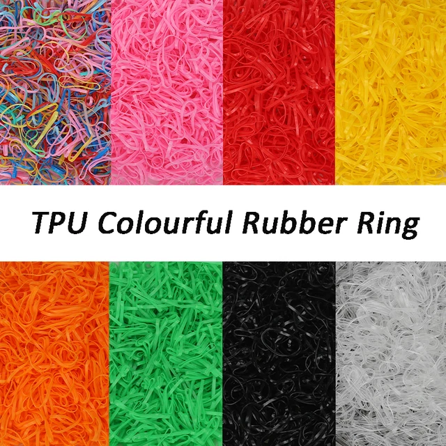 φ20-38mm TPU Colourful Rubber Ring Elastic Hair Bands Ponytail Holder Wholesale
