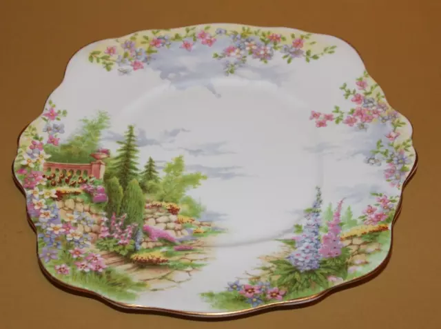 Royal Albert - Kentish Rockery - Square Ear Handled Cake Plate