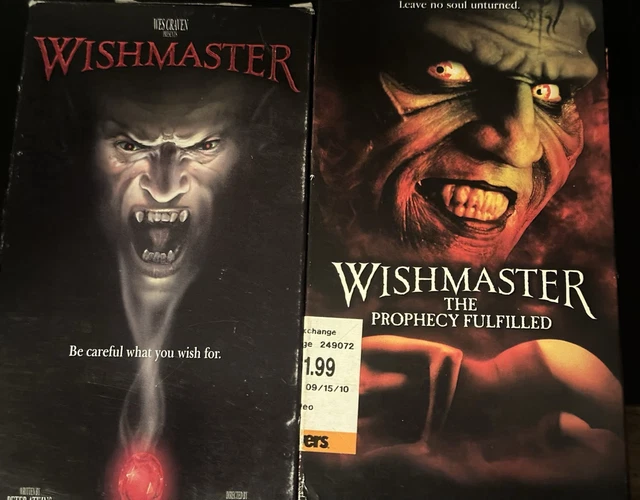 Wishmaster Lot Vhs Prophecy Fulfilled Horror Gore Wes Craven Robert