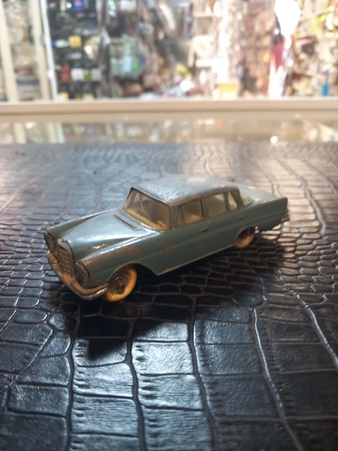 Ancienne Dinky Toys 186 - Mercedes Benz 220 SE - Bleue - Boîte D'origine - Echelle 1:43