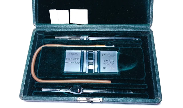 Vintage 1927 Us Navy Medical Department Hemacytometer With Levy Counting Chamber