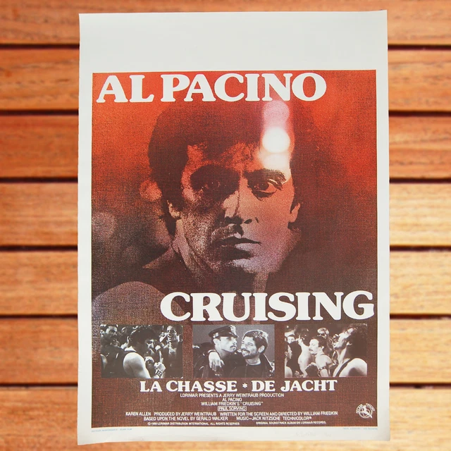 AL PACINO WILLIAM Friedkin Affiche Originale Belge 35 X 55 Cm Cruising