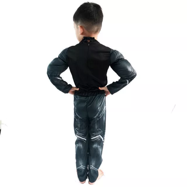 DE Black Panther Boys Kids Superhero Cosplay Costume Xmas Party Fancy Karneval 3