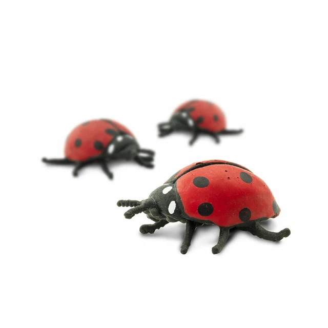 Safari Ltd Ladybugs Lot Of 25 Good Luck Minis! #340122 Tiny 1" Long New