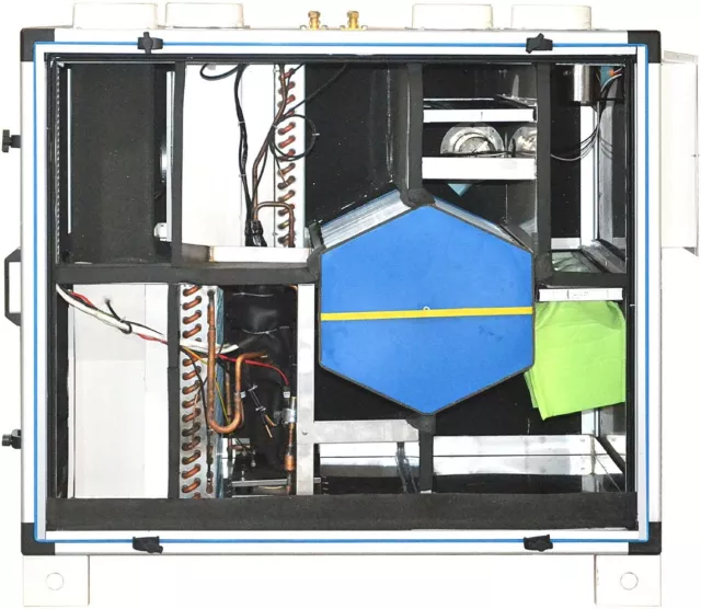 MVHR heat recovery with built in heat pump 500l