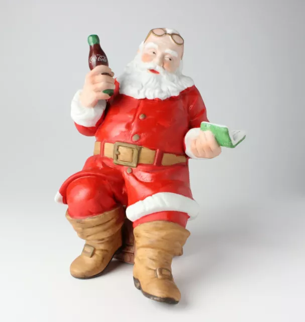 Coca Cola Japan Royal Orleans Santa Claus Checking List Ceramic Figurine Only